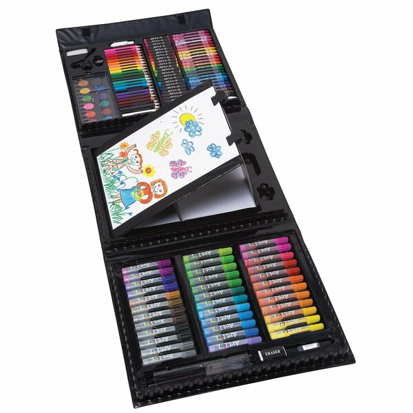 Art 101 Budding Artist Pop-Up Easel 150 Piece Doodle & Color Art Set 31150MB